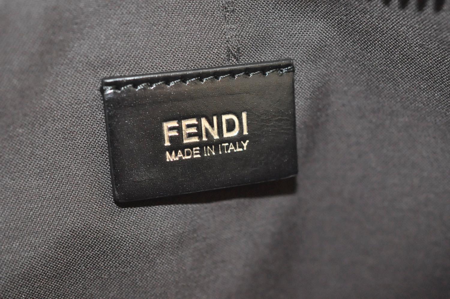 FENDI Zucca Leather Waist Bag Leather Black am1321s