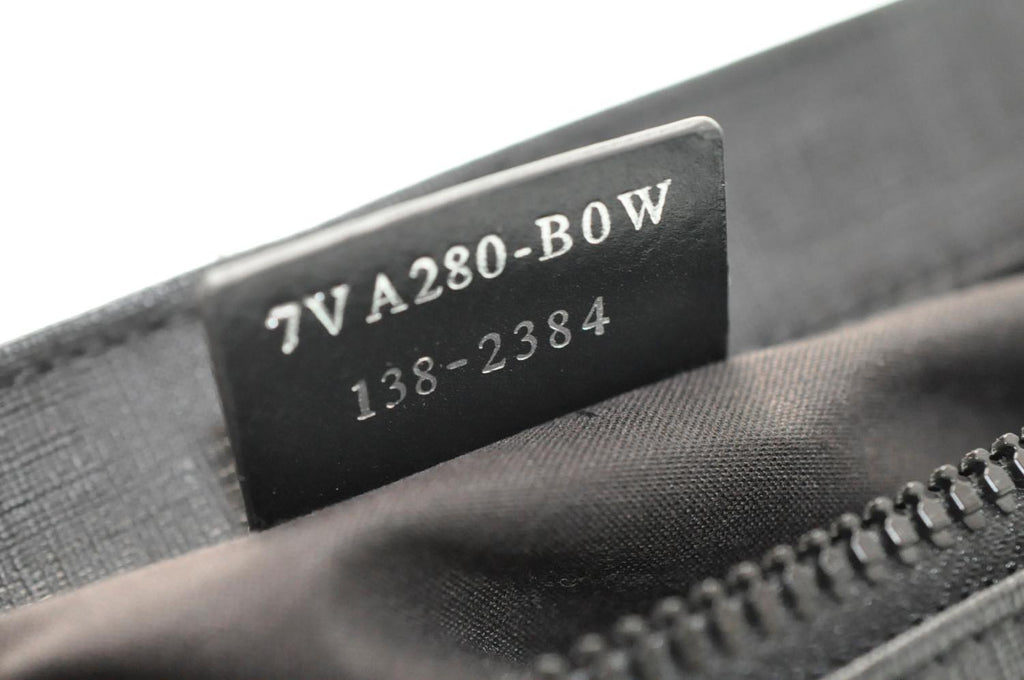 FENDI Zucca Leather Waist Bag Leather Black am1321s
