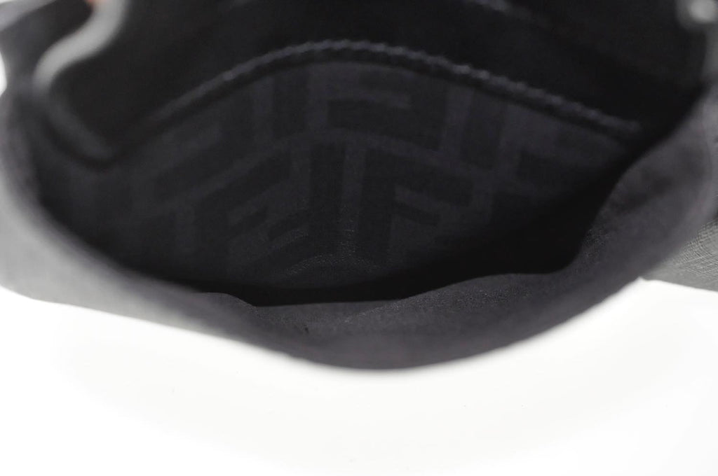 FENDI Zucca Leather Waist Bag Leather Black am1321s