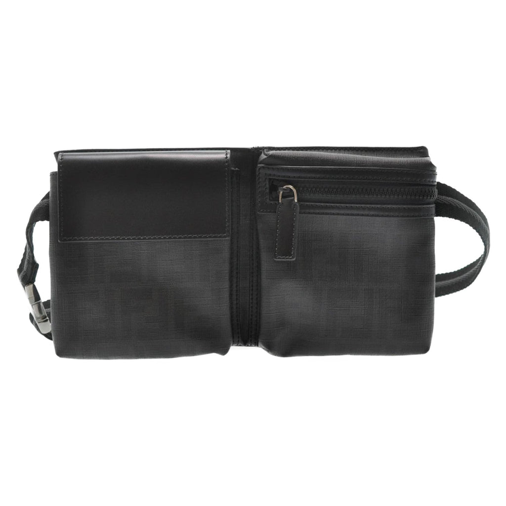 FENDI Zucca Leather Waist Bag Leather Black am1321s