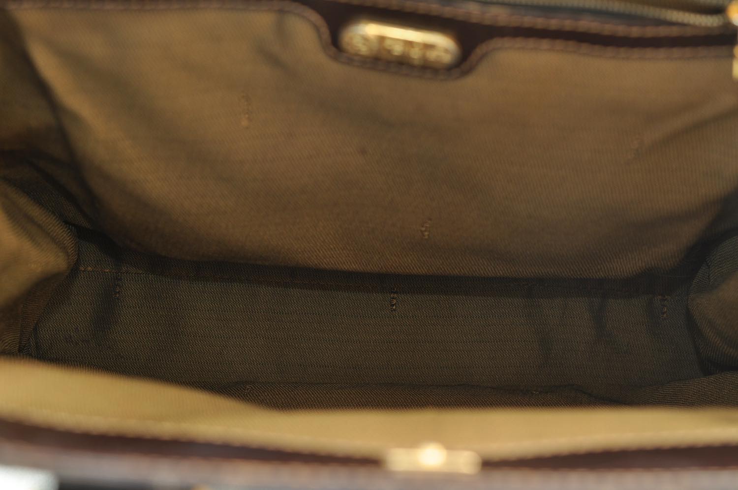 FENDI Zucca Canvas Hand Bag Nylon Black Brown am1722s