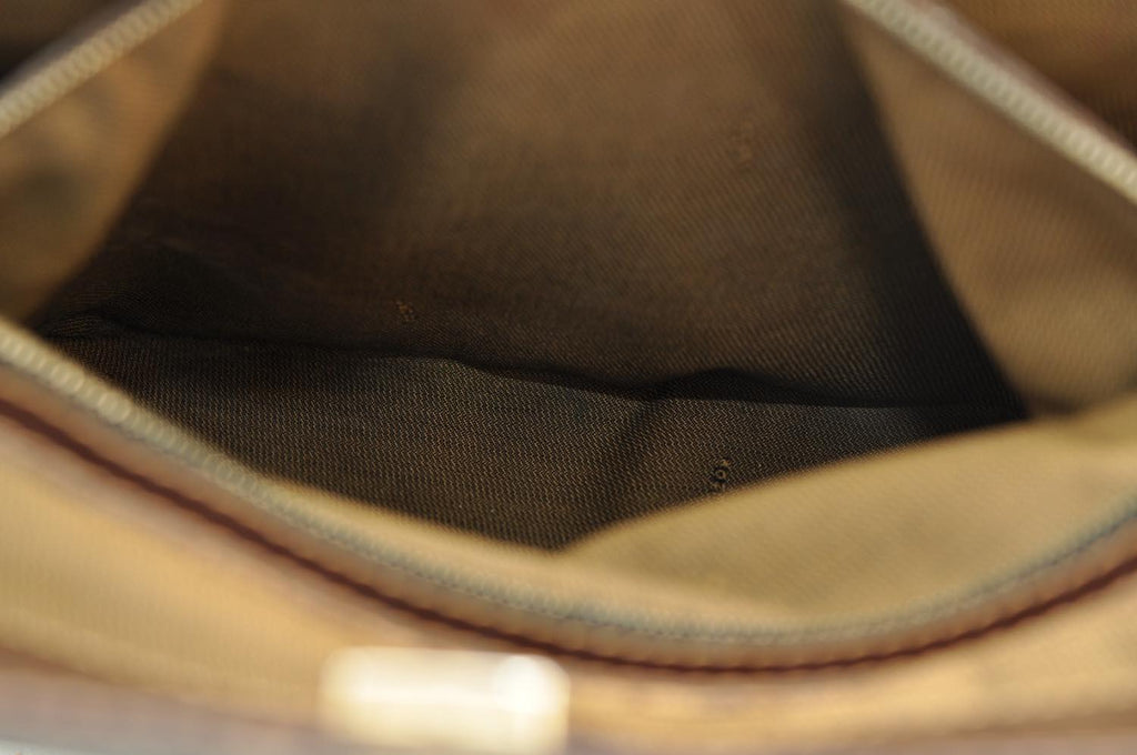 FENDI Zucca Canvas Hand Bag Nylon Black Brown am1722s