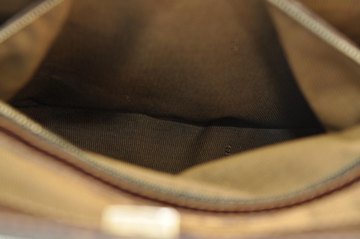 FENDI Zucca Canvas Hand Bag Nylon Black Brown am1722s