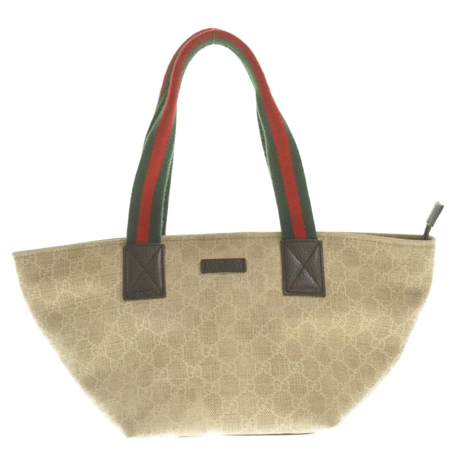 GUCCI Web Sherry Line GG Canvas Hand Bag Red Green Ege 374433502752 am2531s