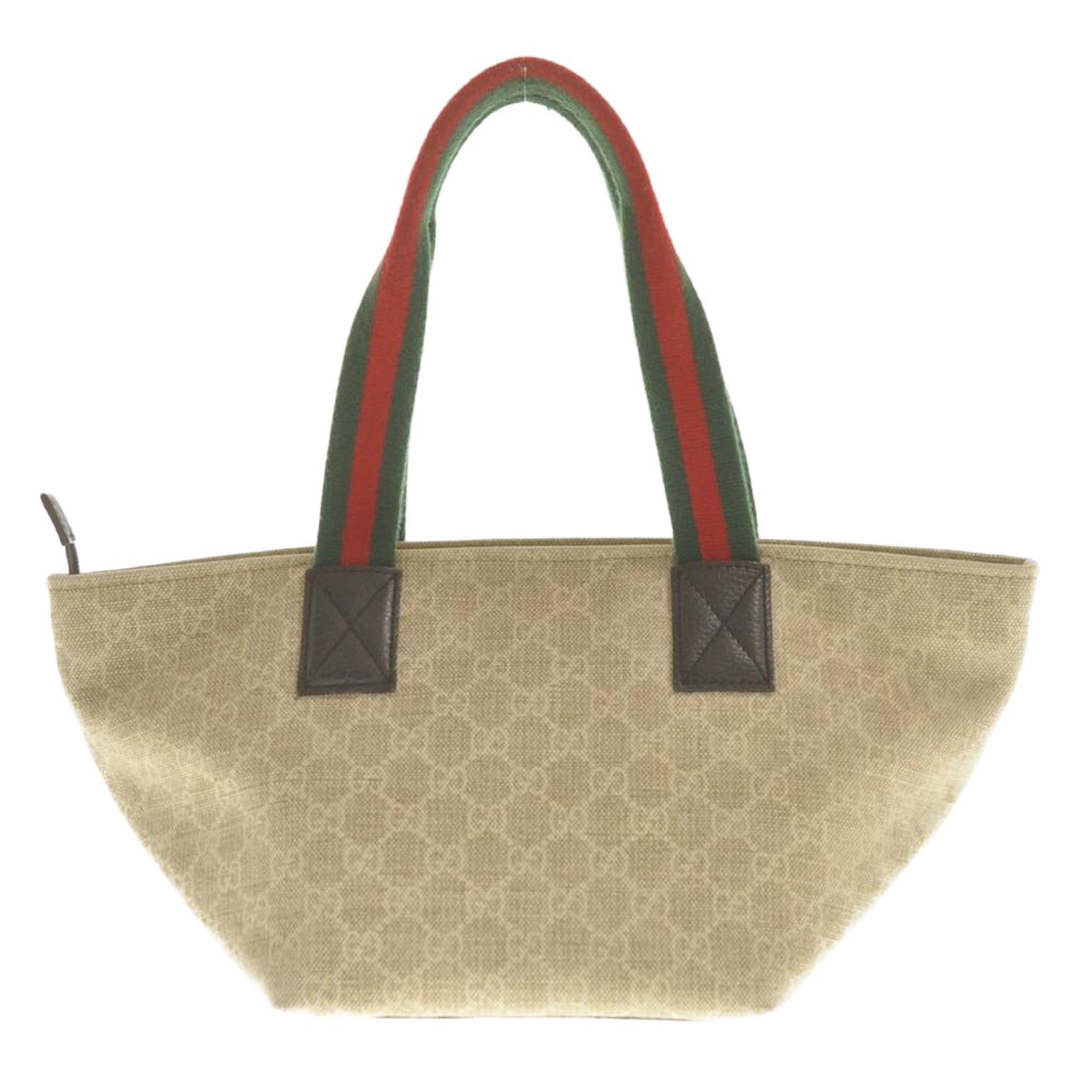 GUCCI Web Sherry Line GG Canvas Hand Bag Red Green Ege 374433502752 am2531s