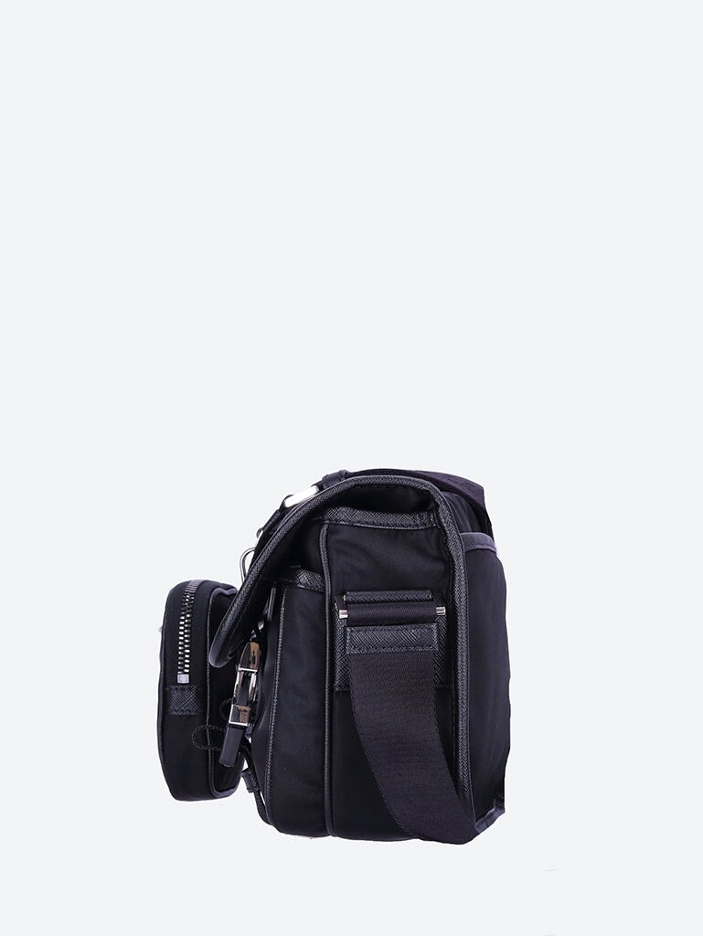 Prada Men Saffiano Fabric Leather Handbag
