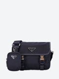 Prada Men Saffiano Fabric Leather Handbag