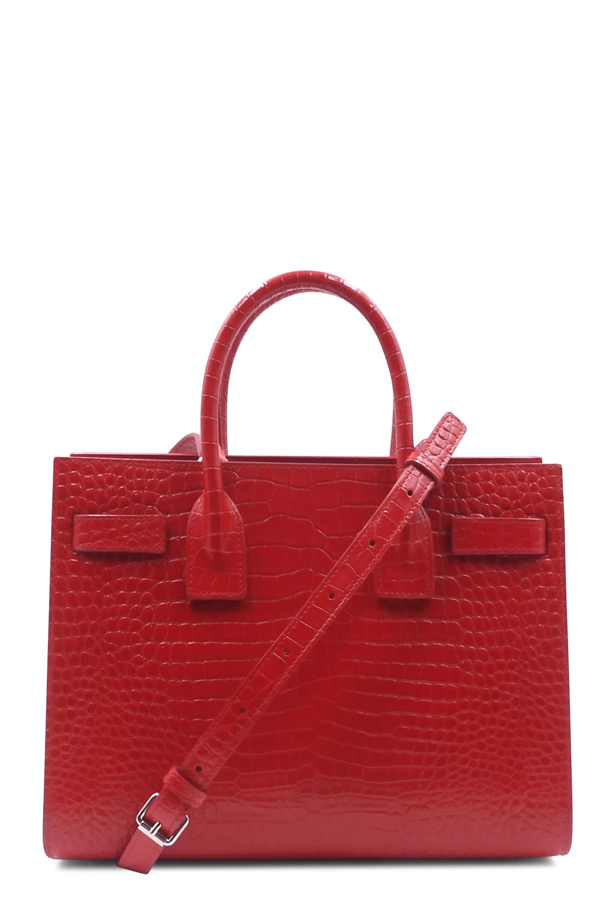 Classic Baby Sac De Jour Crocodile Embossed Red