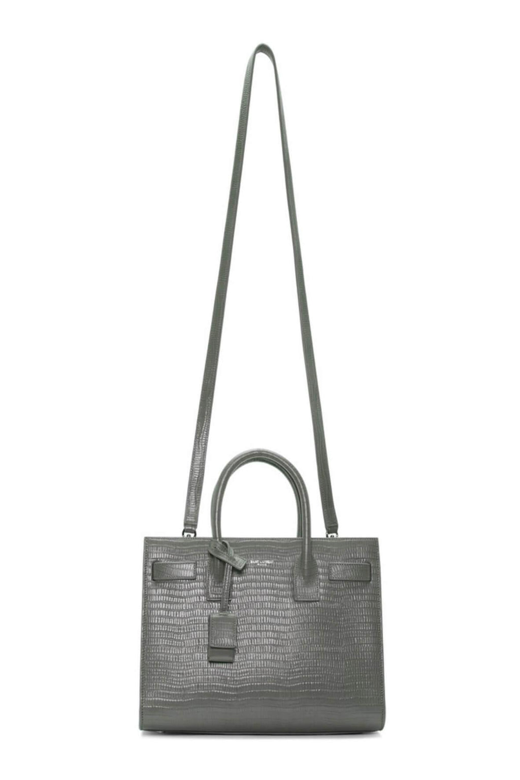 Classic Baby Sac De Jour Lizard Embossed Grey