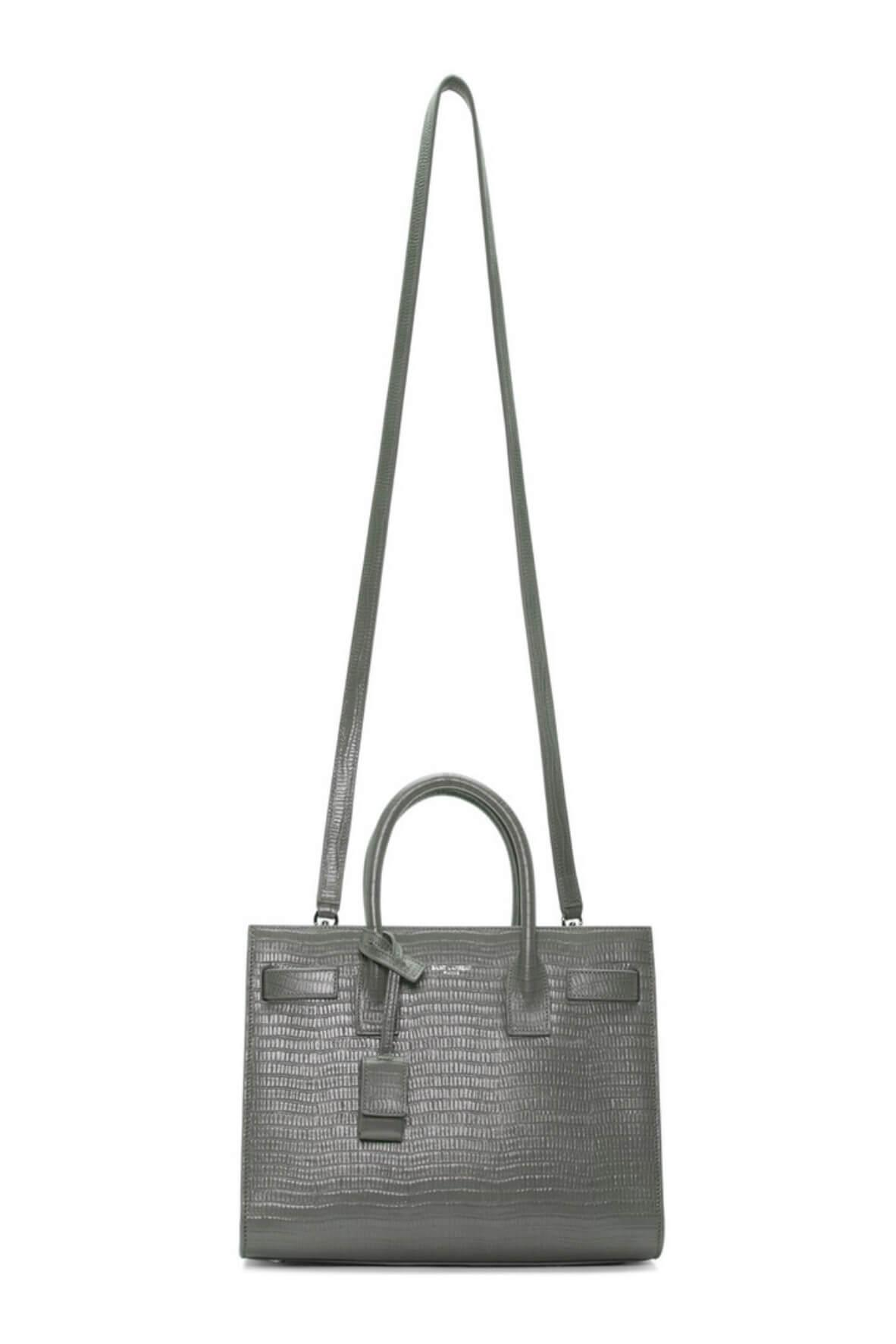 Classic Baby Sac De Jour Lizard Embossed Grey
