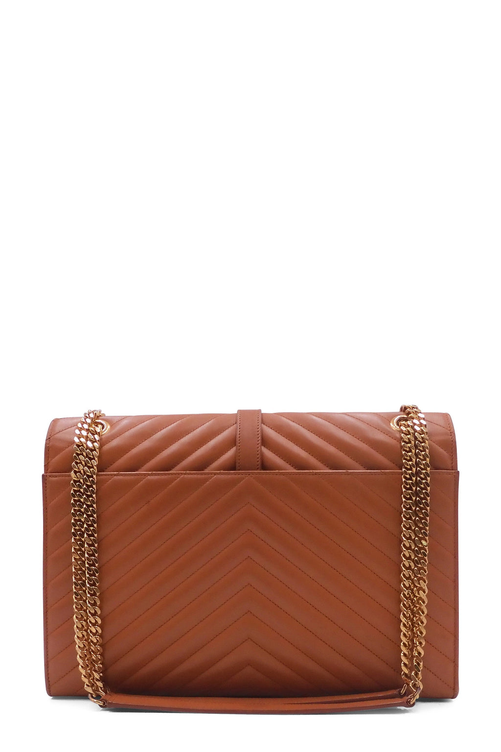 Large Matelasse Monogram Envelope Bag Burnt Orange