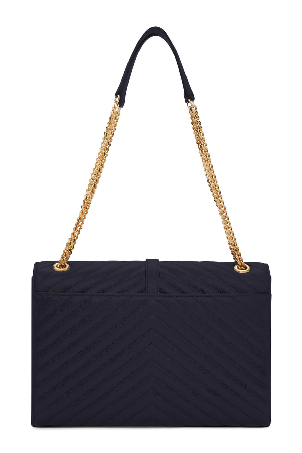 Large Matelasse Monogram Envelope Bag Navy