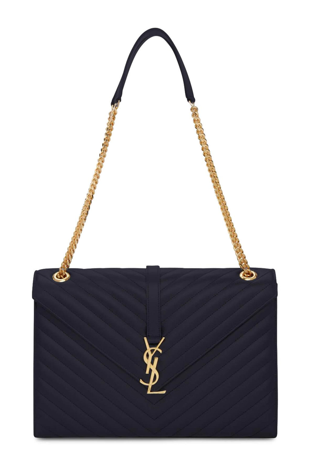 Large Matelasse Monogram Envelope Bag Navy
