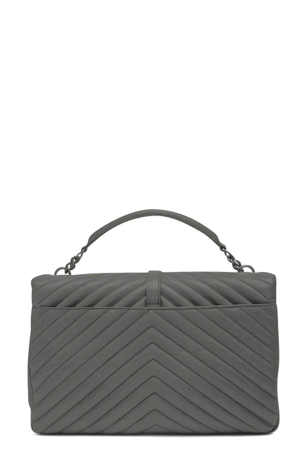 Large Monogram College Bag Grey with Silver Hardware