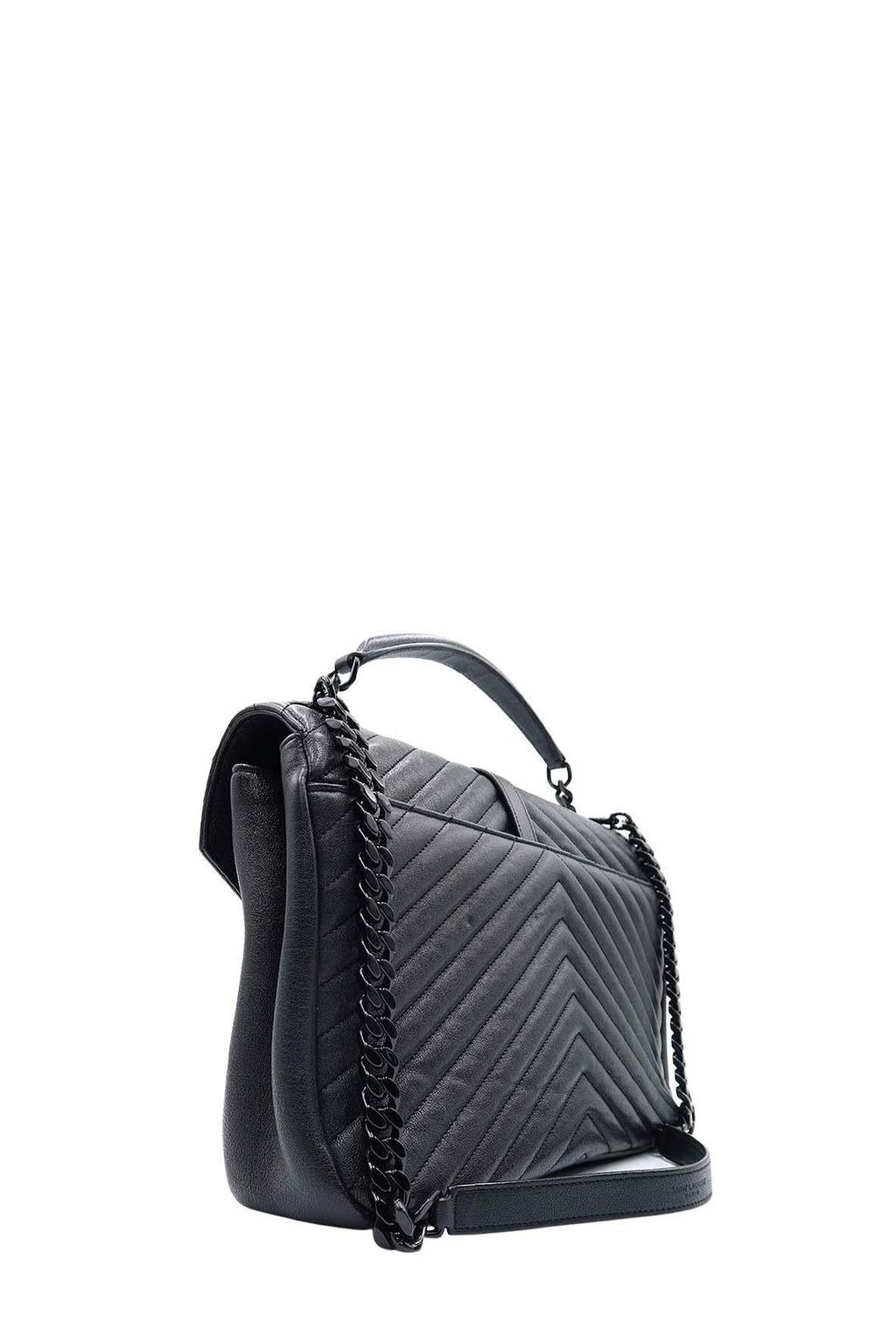 Large Monogram College Bag with Black Hardware Black