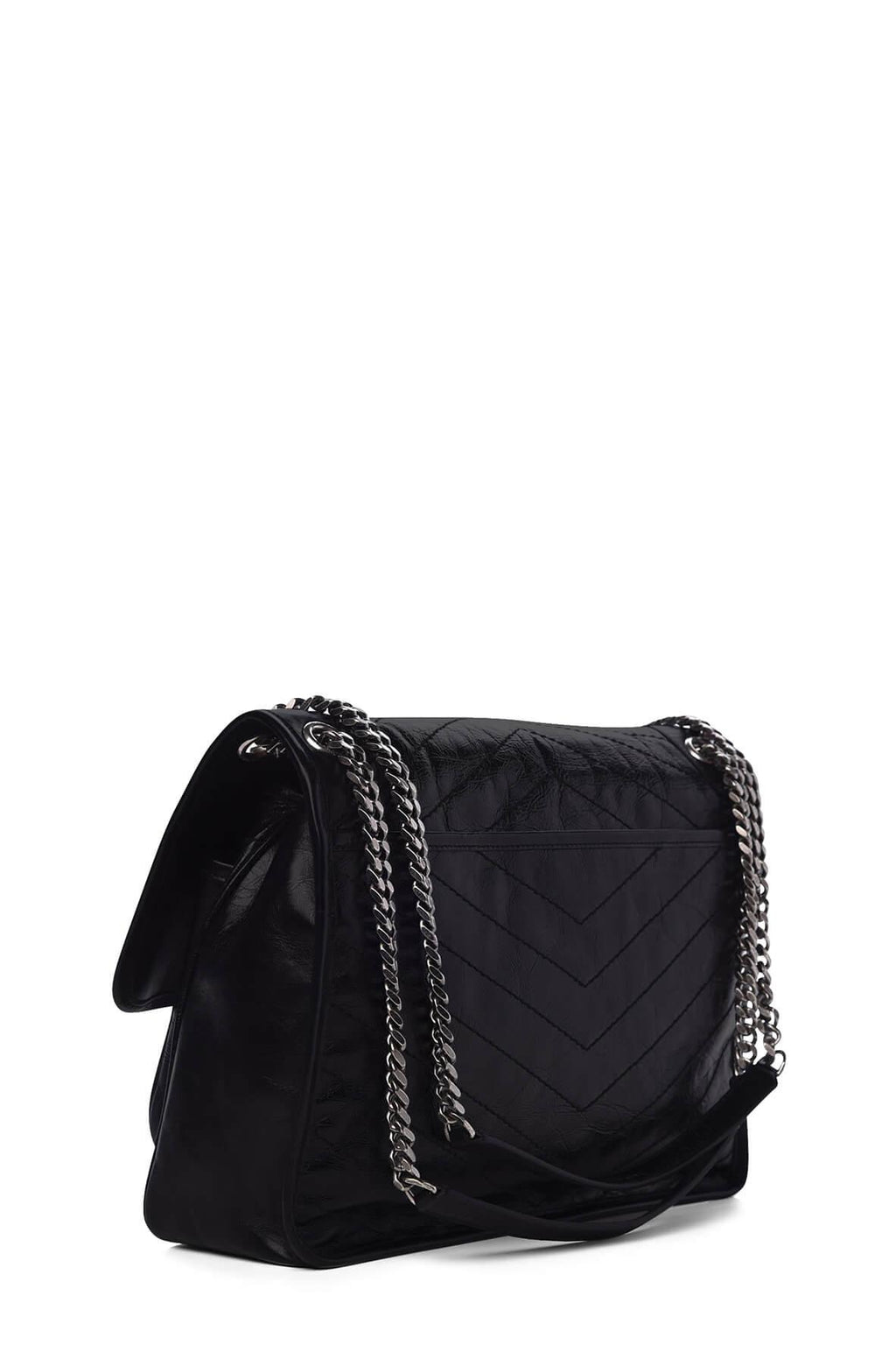 Large Niki Black with Silver Hardware