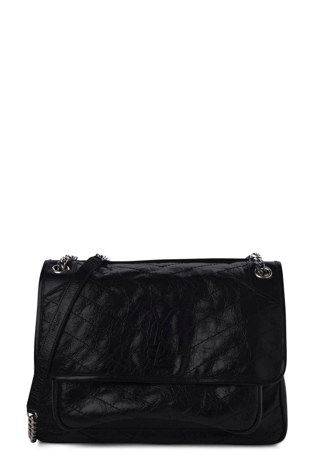 Large Niki Black with Silver Hardware