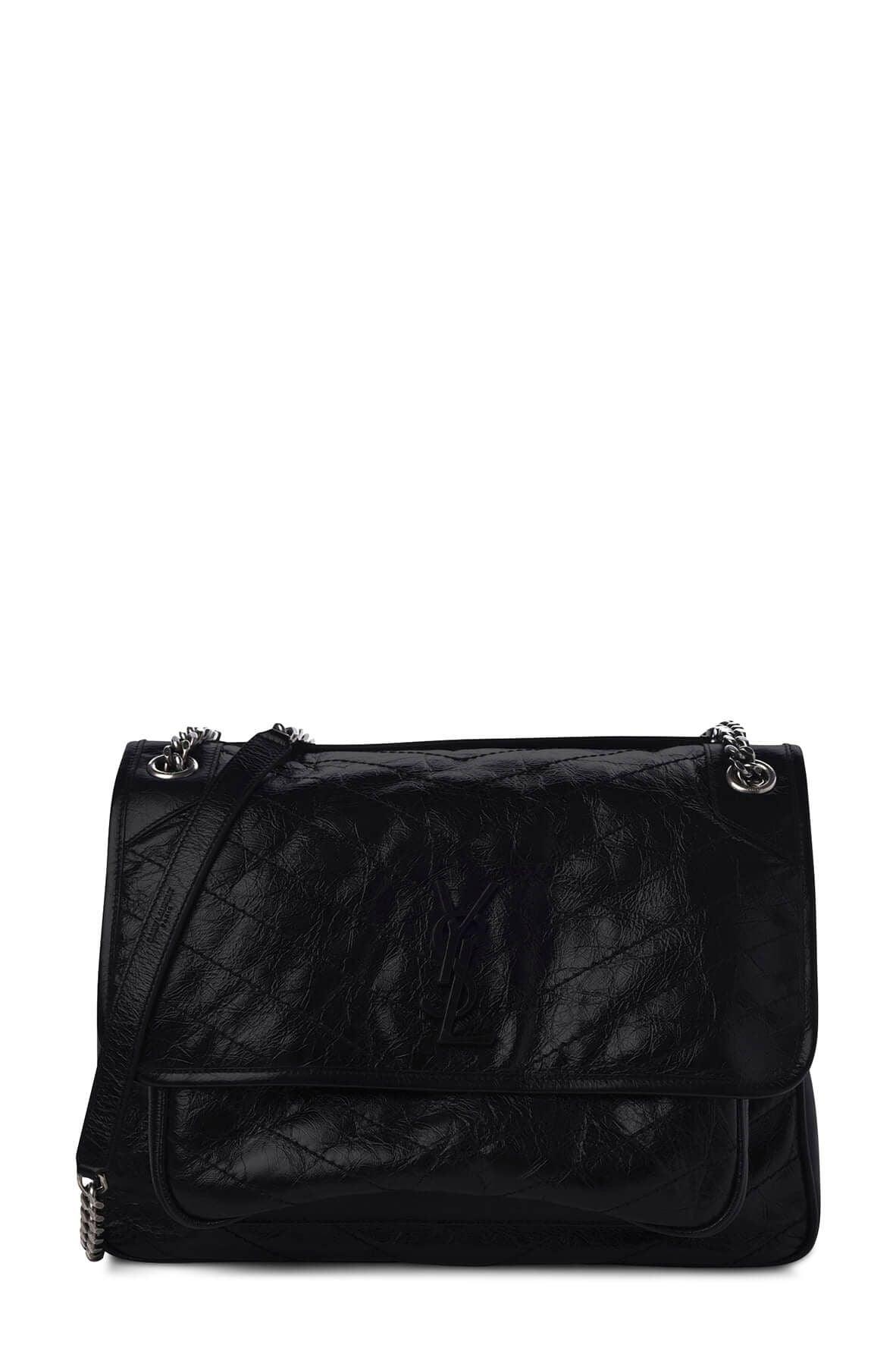 Large Niki Black with Silver Hardware