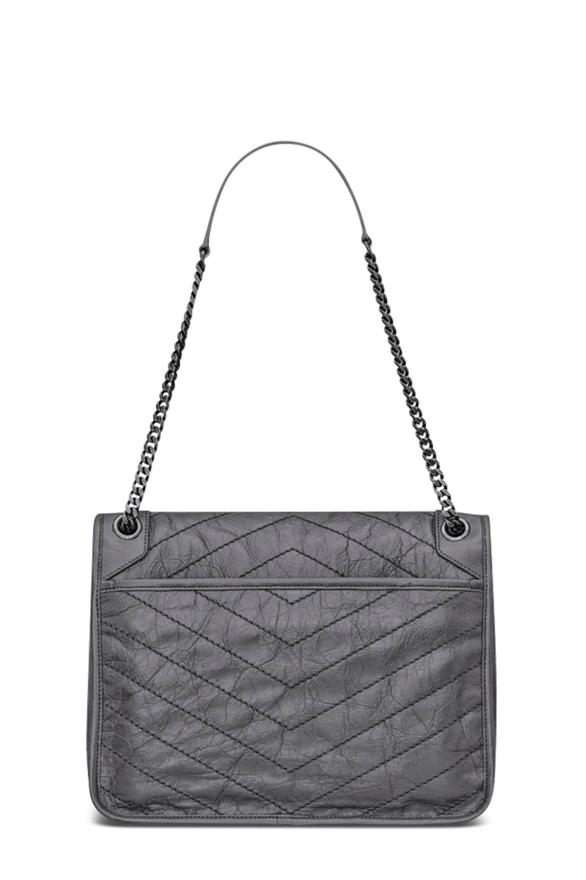 Large Niki Grey with Silver Hardware