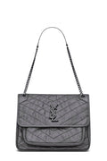 Large Niki Grey with Silver Hardware