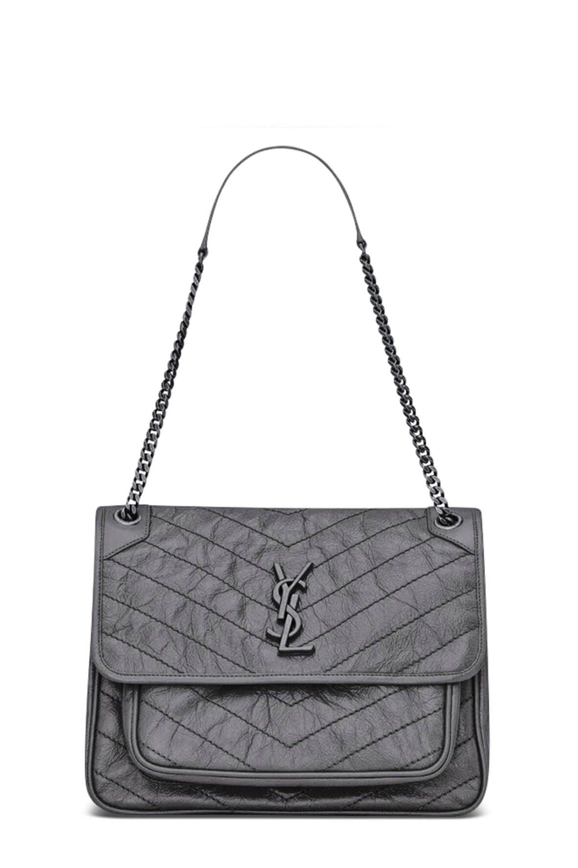 Large Niki Grey with Silver Hardware
