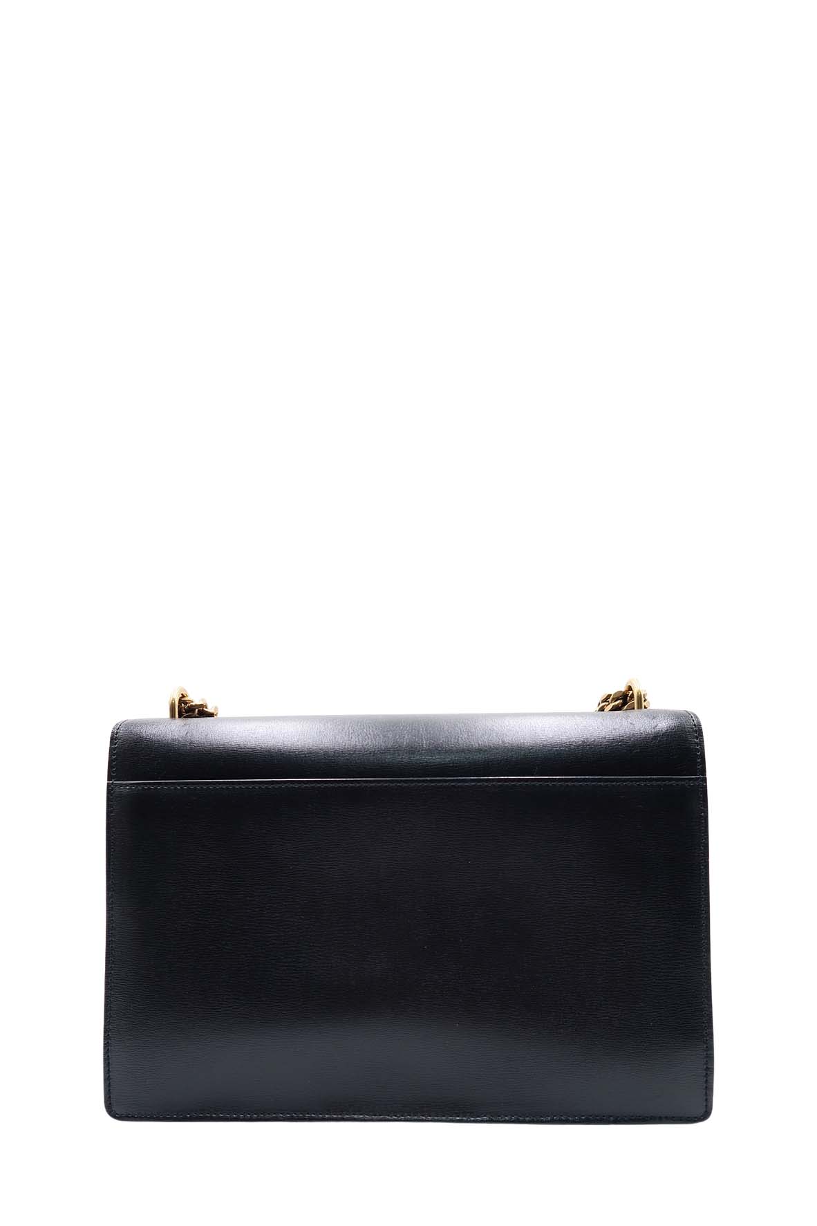 Large Sunset Bag with Gold Hardware Black