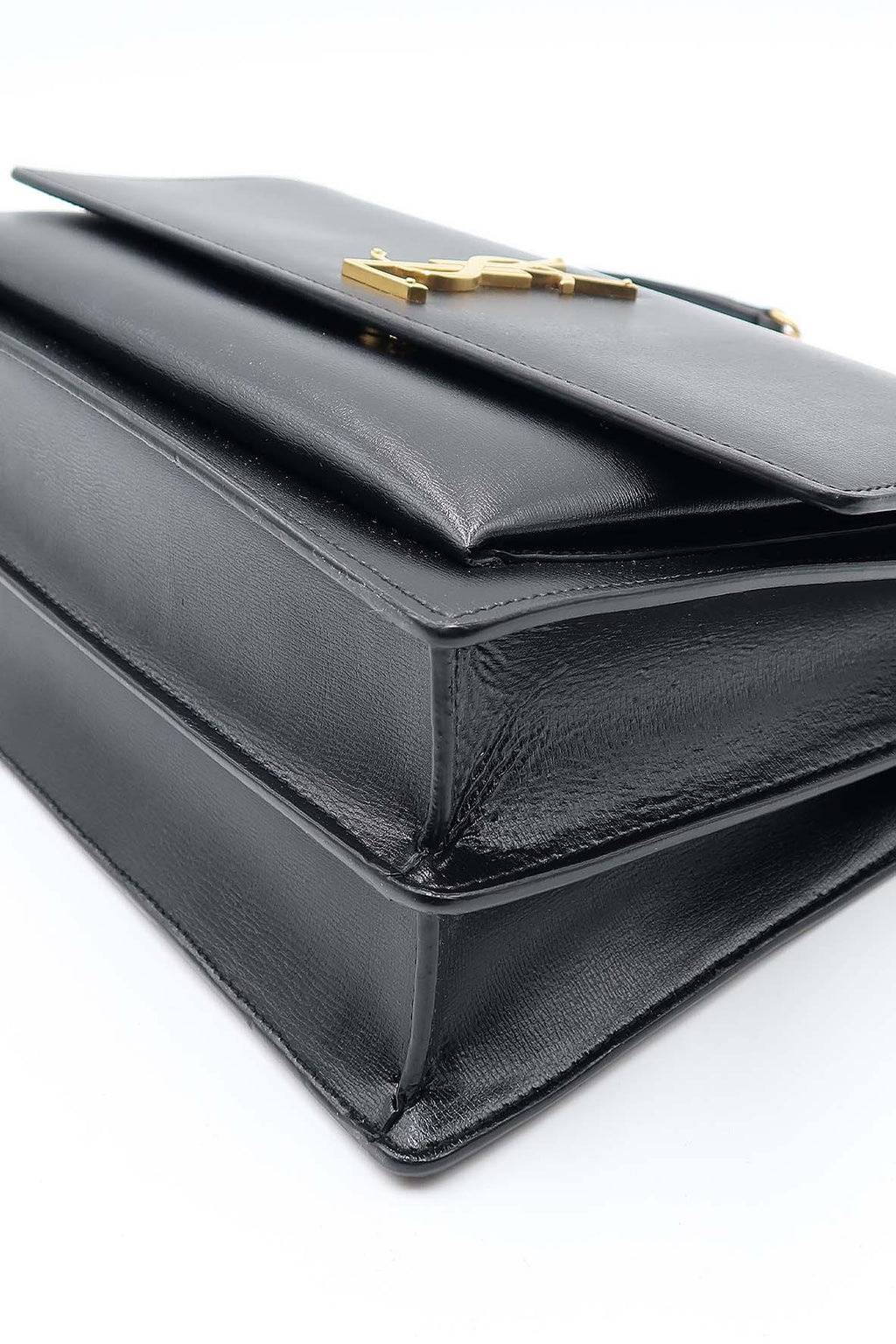Large Sunset Bag with Gold Hardware Black