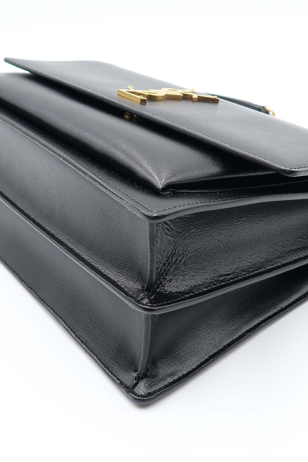 Large Sunset Bag with Gold Hardware Black