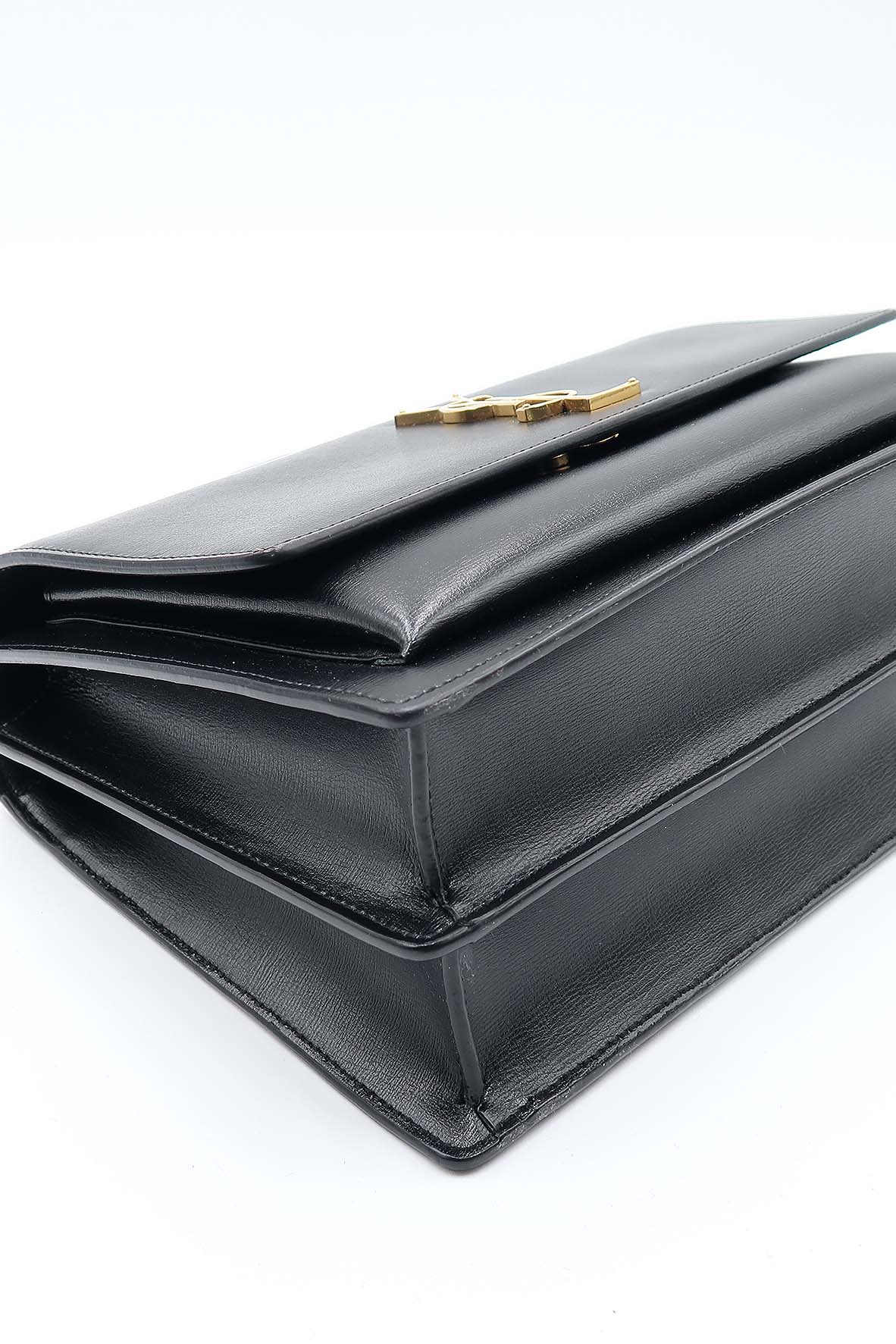 Large Sunset Bag with Gold Hardware Black