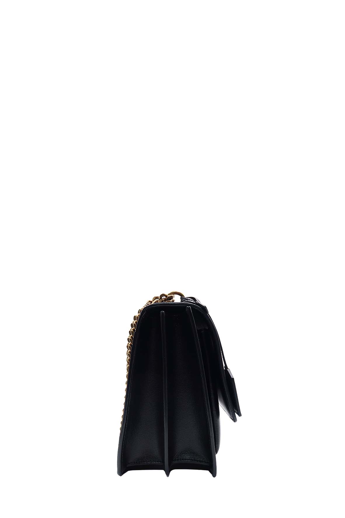 Large Sunset Bag with Gold Hardware Black