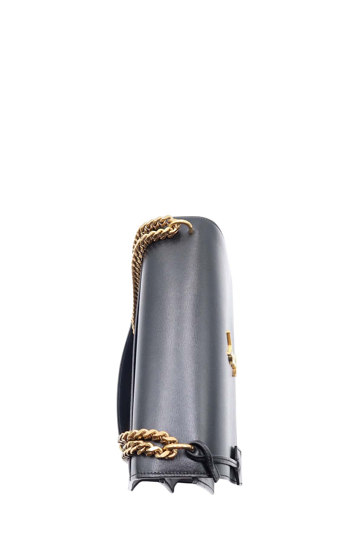 Large Sunset Bag with Gold Hardware Black