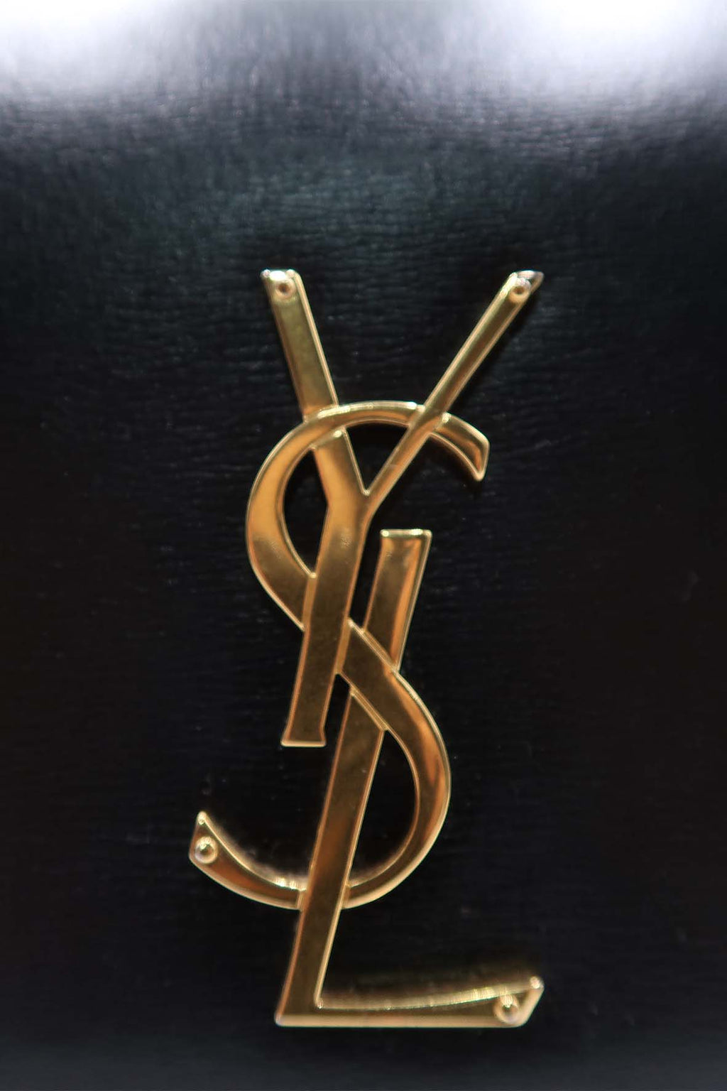 Large Sunset Bag with Gold Hardware Black