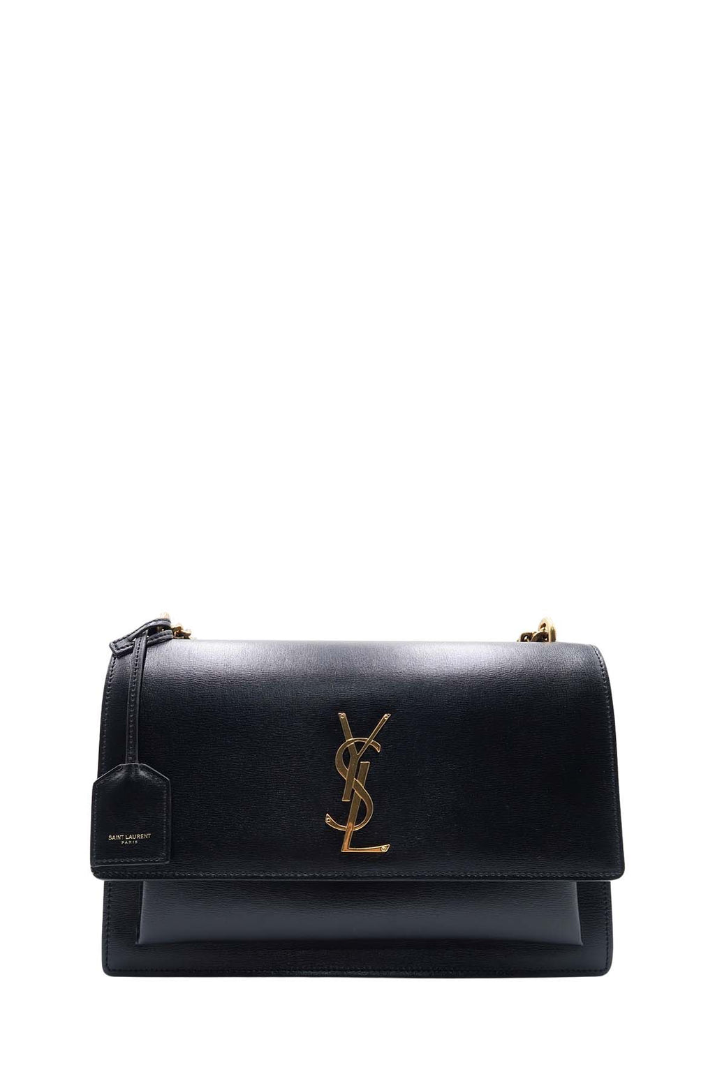 Large Sunset Bag with Gold Hardware Black