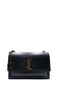 Large Sunset Bag with Gold Hardware Black
