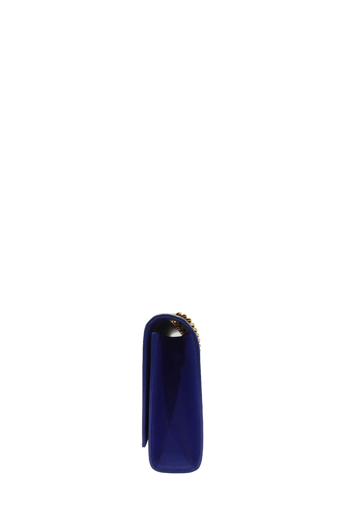 Leather Medium Kate Monogram Tassel Chain Bag with Tassel Blue