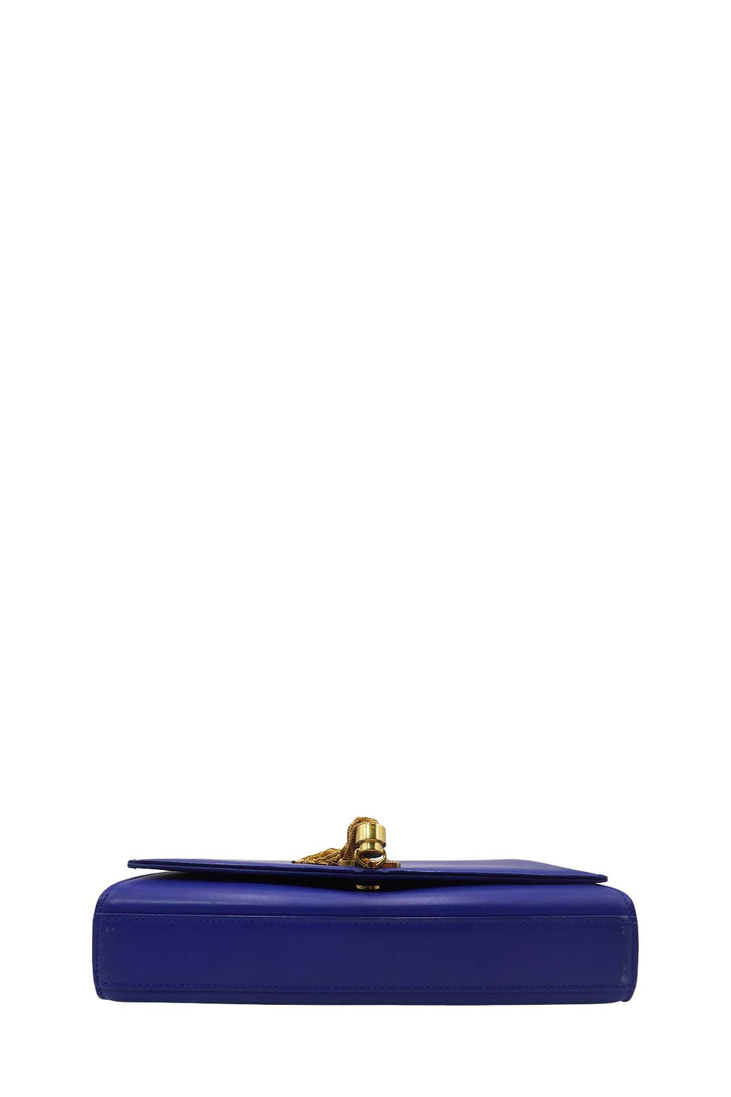 Leather Medium Kate Monogram Tassel Chain Bag with Tassel Blue