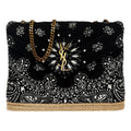 Saint Laurent Loulou Black Paisley Quilted Small Cross Body Bag