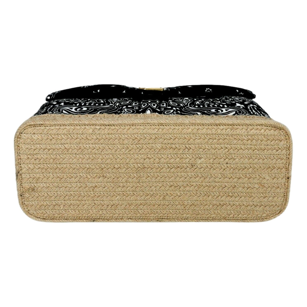 Saint Laurent Loulou Black Paisley Quilted Small Cross Body Bag