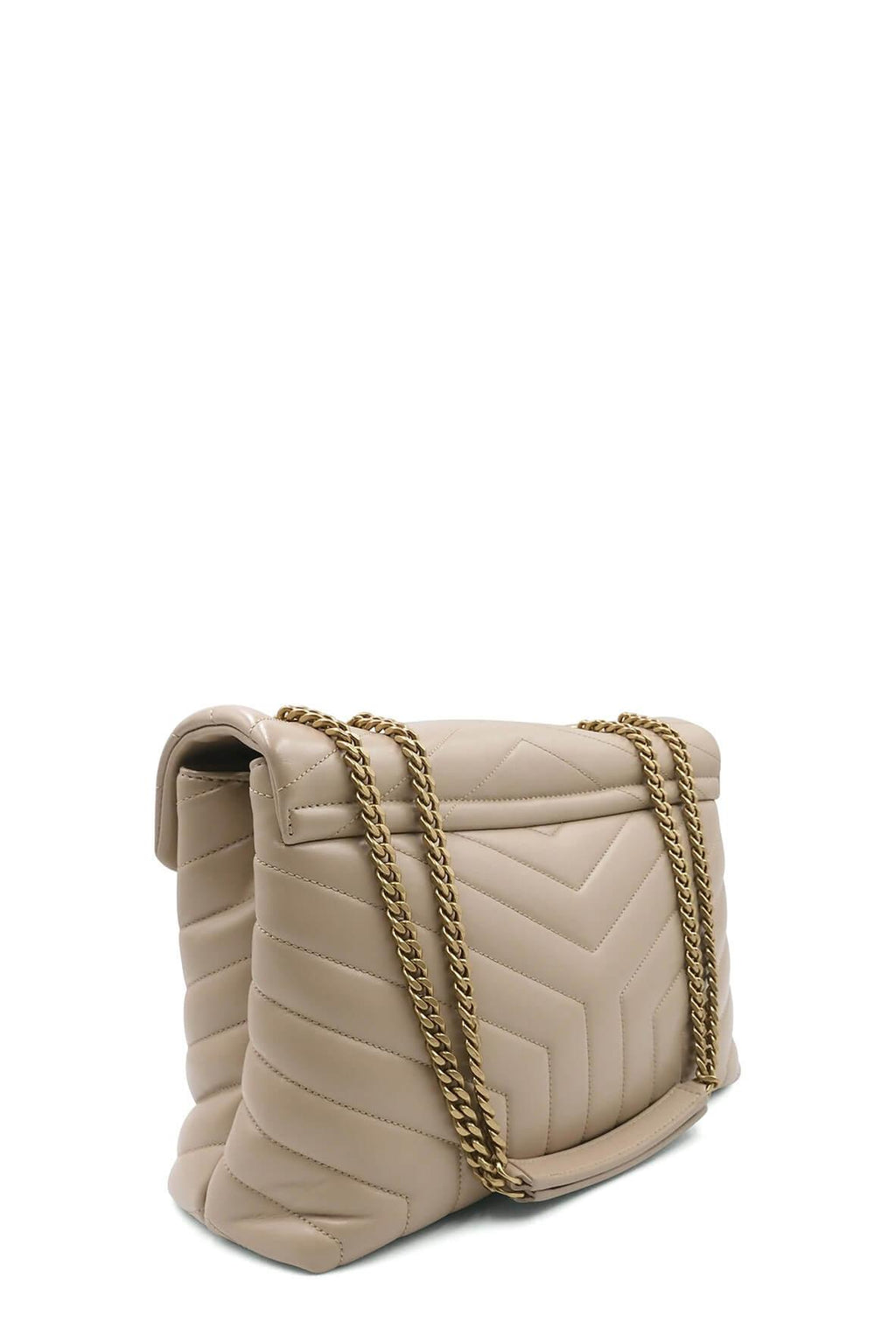 Loulou Medium Bag Beige with Gold Hardware