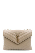 Loulou Medium Bag Beige with Gold Hardware