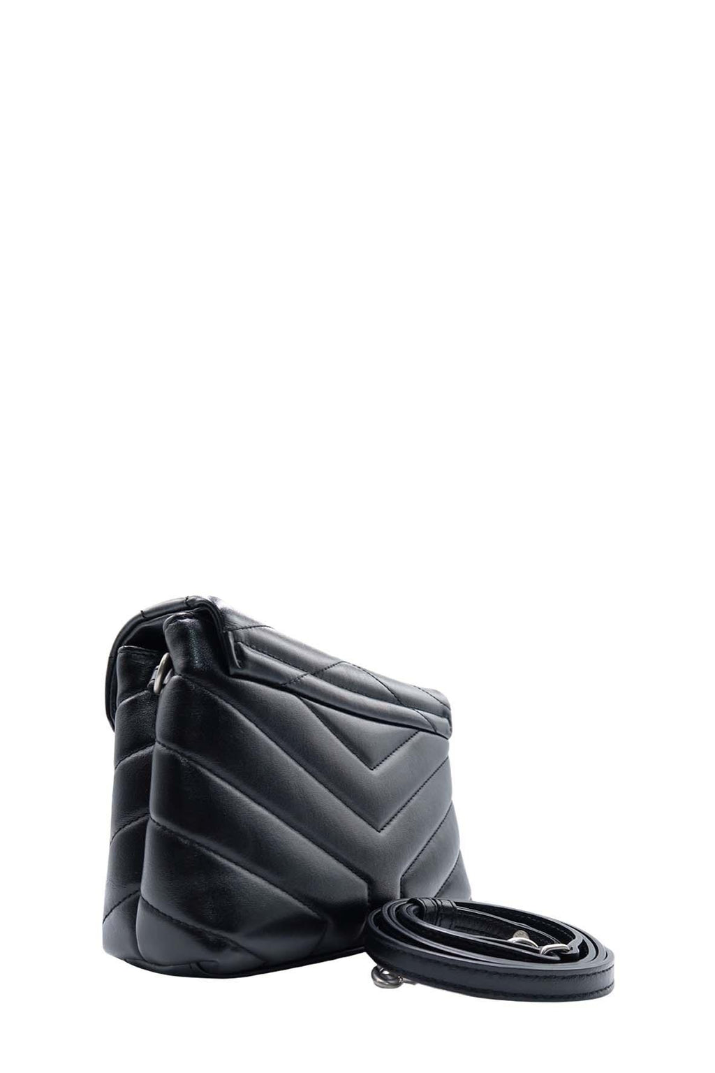 Loulou Toy with Silver Hardware Black