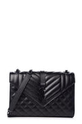 Medium Mix Matelasse Monogram Envelope Bag Black with Black Hardware