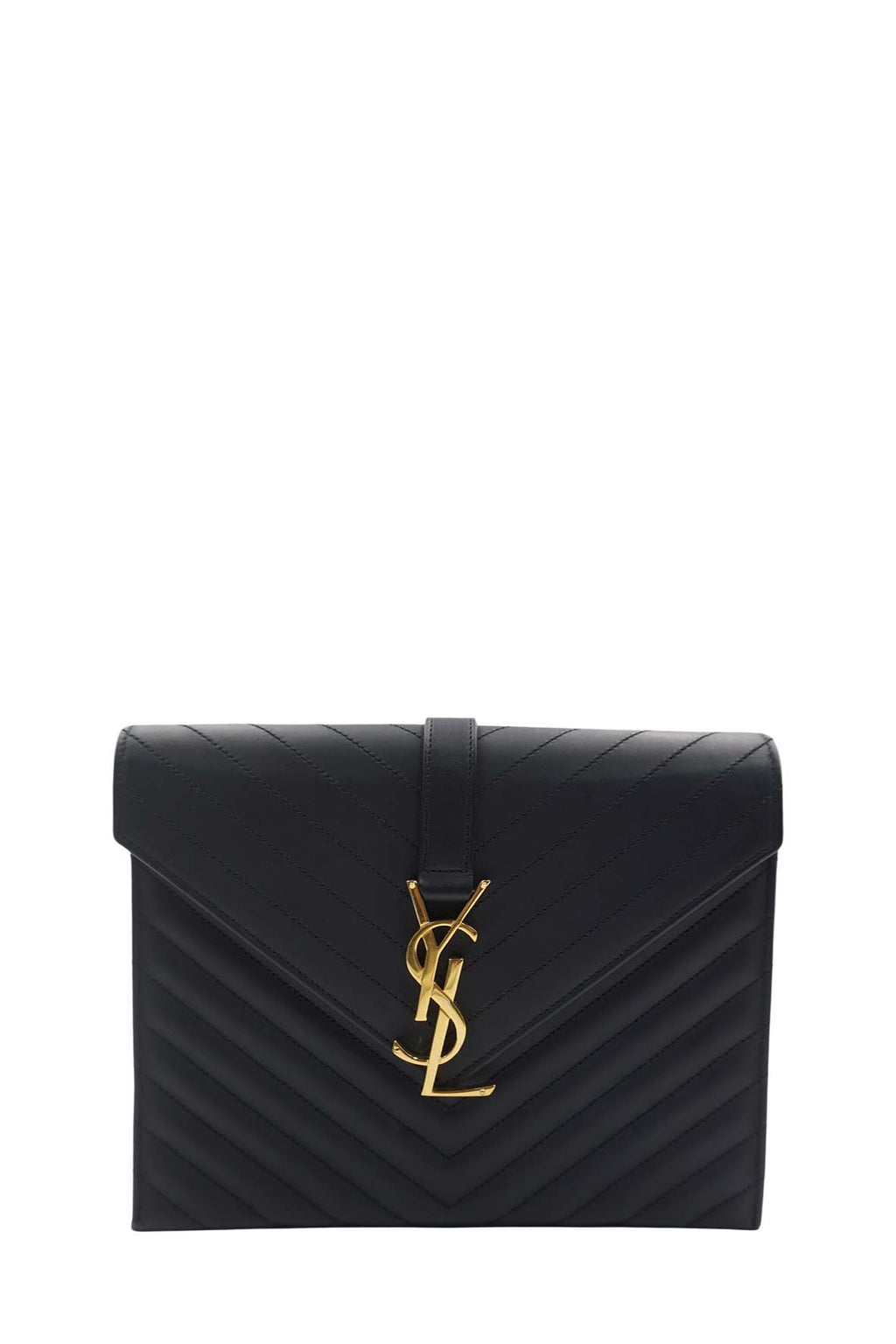 Medium Monogram MatelassÃƒÆ’Ã‚Â© Envelope Chain Bag Black