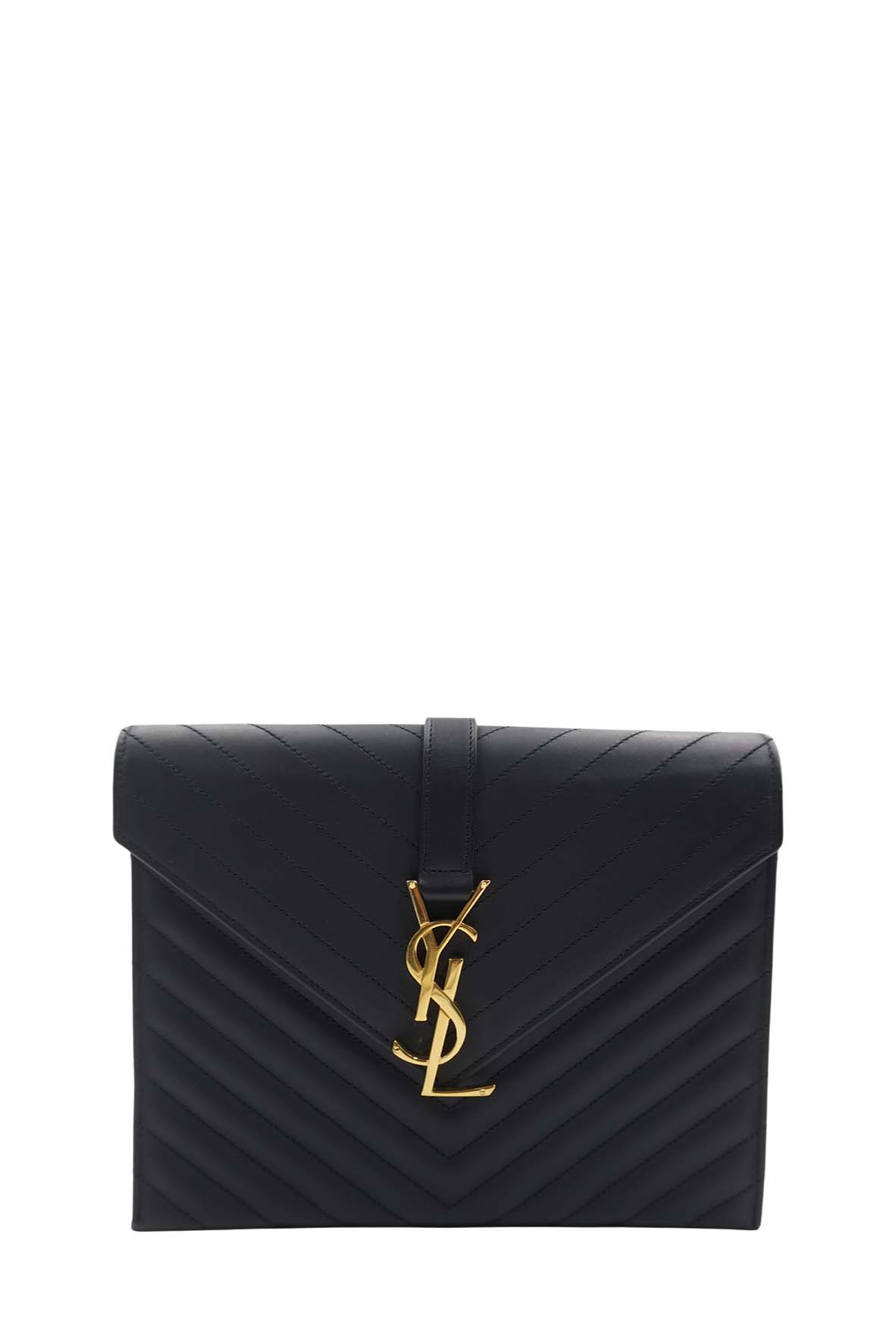 Medium Monogram MatelassÃƒÆ’Ã‚Â© Envelope Chain Bag Black