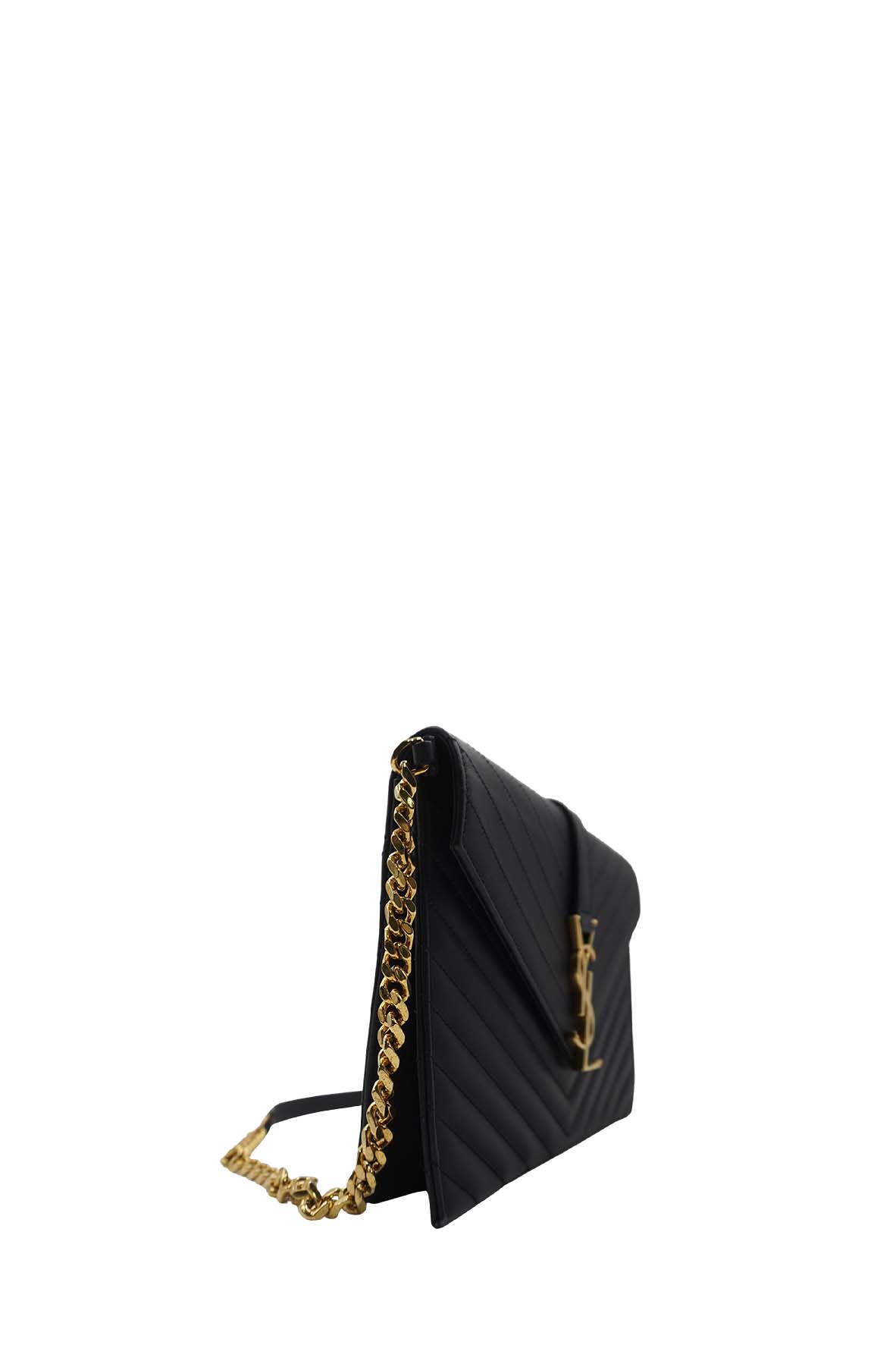 Medium Monogram MatelassÃƒÆ’Ã‚Â© Envelope Chain Bag Black