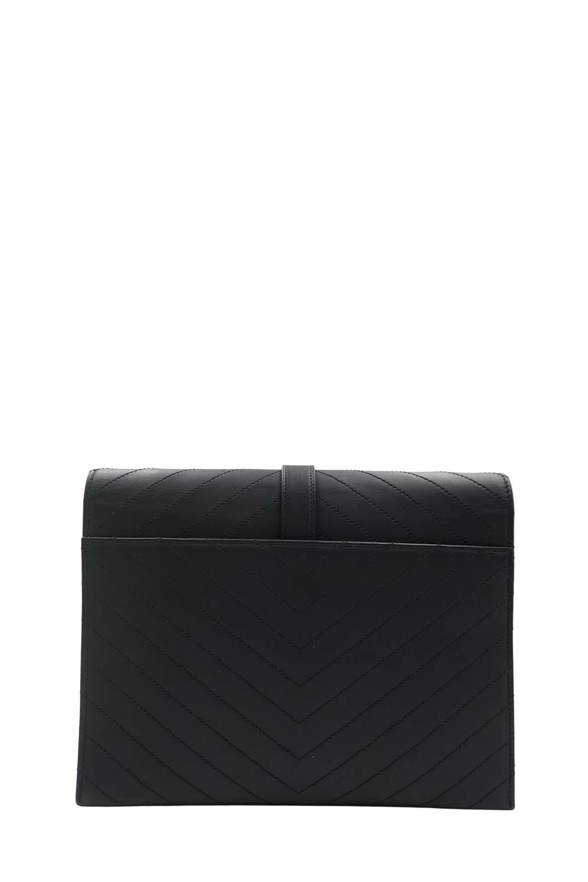 Medium Monogram MatelassÃƒÆ’Ã‚Â© Envelope Chain Bag Black