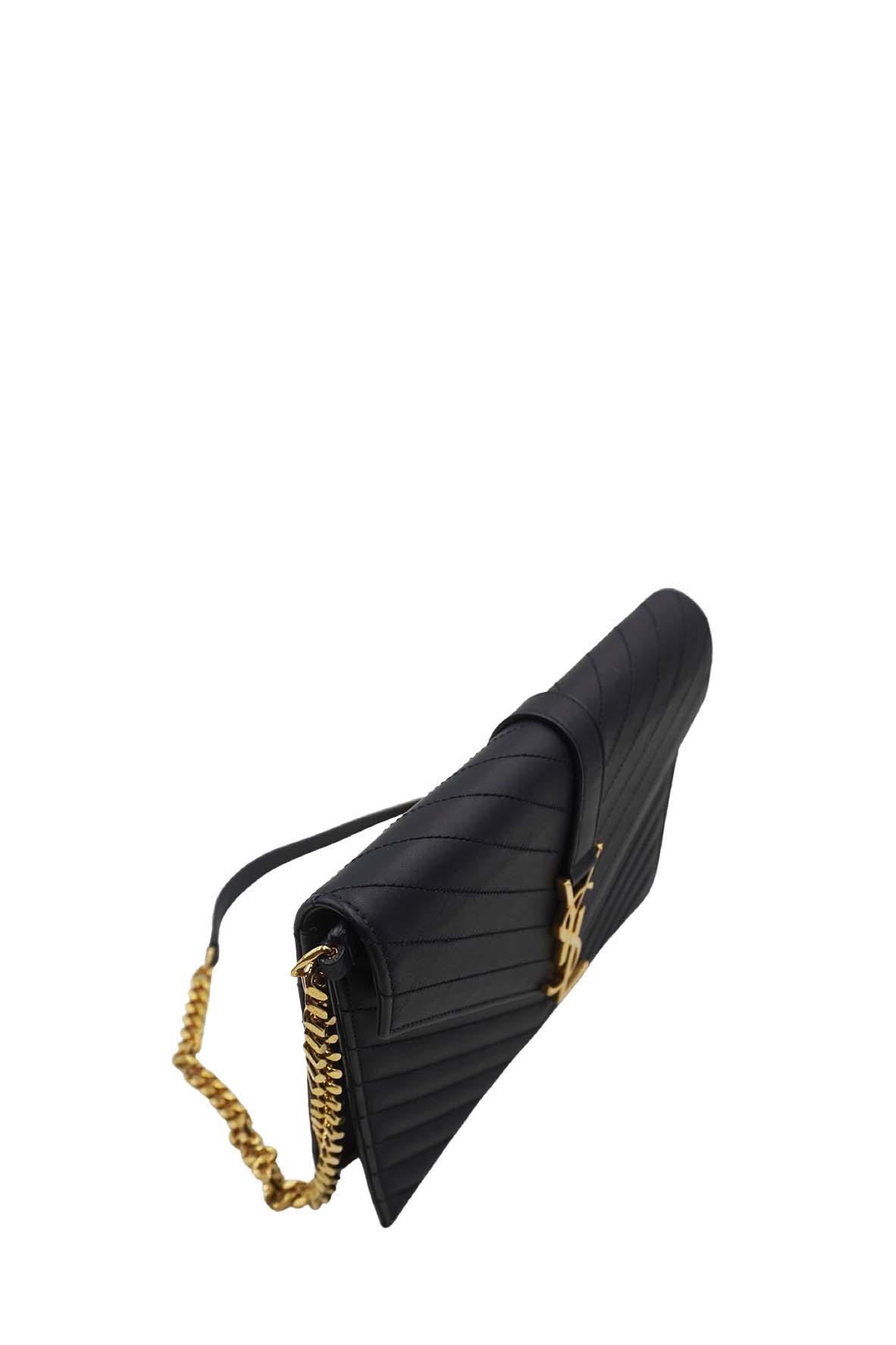 Medium Monogram MatelassÃƒÆ’Ã‚Â© Envelope Chain Bag Black