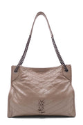 Medium Niki Crinkle Shopping Bag Light Brown