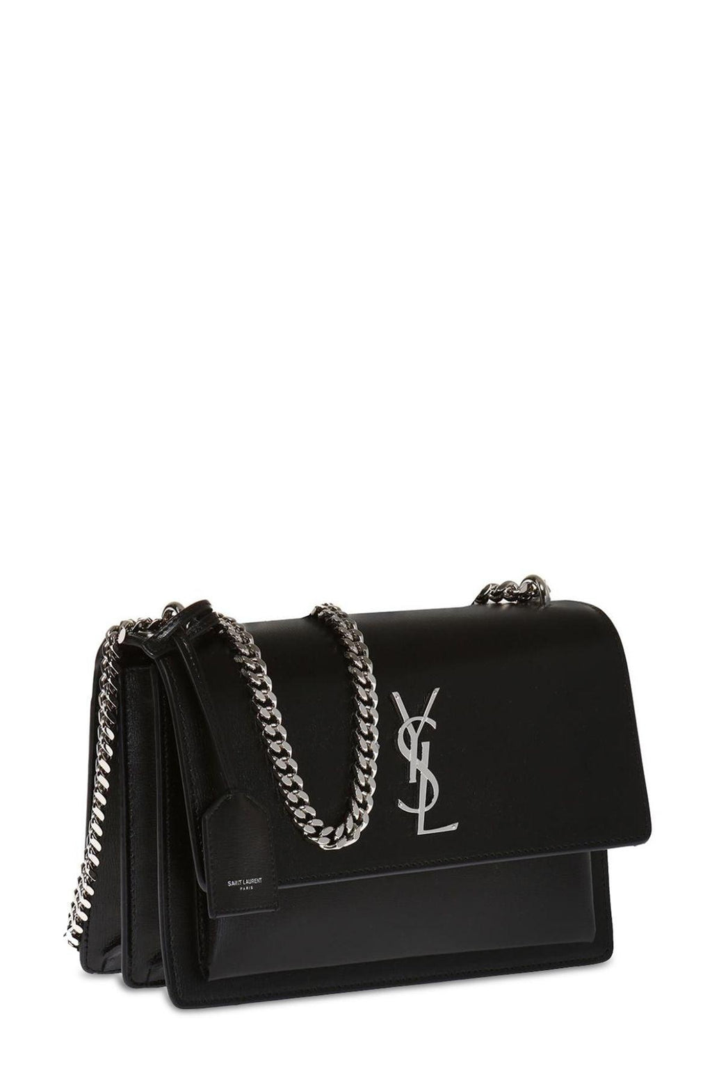 Medium Sunset Bag Black with Silver Hardware