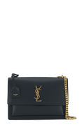 Medium Sunset Bag Dark Smog with Gold Hardware